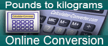 Pounds to kilograms (lb to kg) Conversion